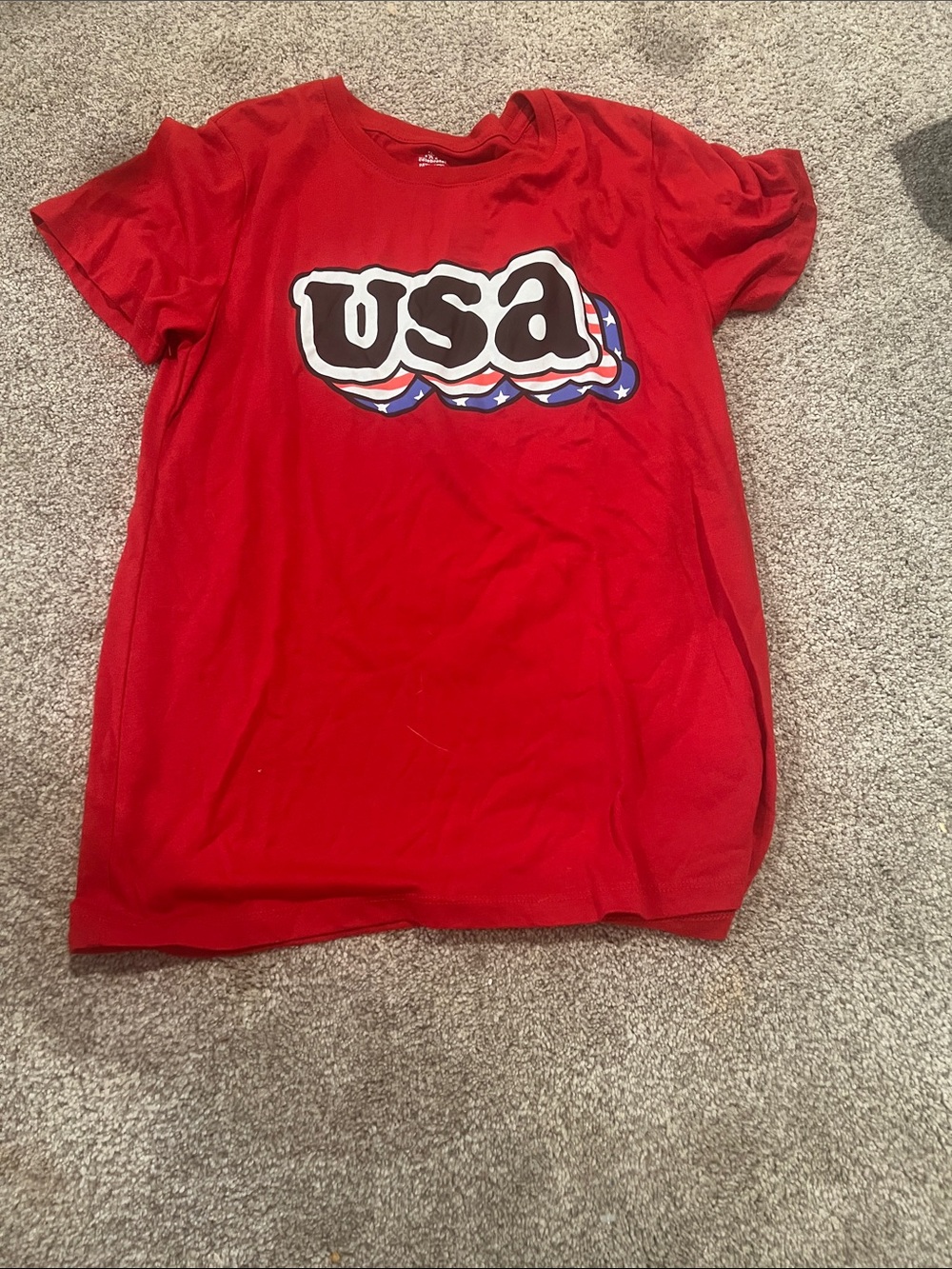 Red USA Graphic Short Sleeve Tee